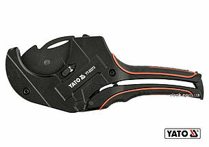 Труборіз для ПВХ труб YATO : max Ø63 мм, алюмінієвий корпус, ручка- ABS + TPR [10/30]