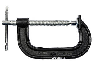 Струбцина з гвинтовим затиском "G" подібна VOREL; l= 100 мм [30]