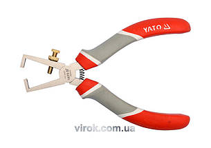 Щипці для зняття ізоляції YATO : нікельовані, L= 160 мм [6/60]