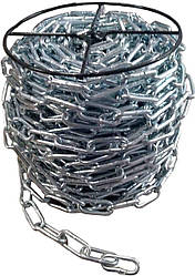 Ланцюг з короткою ланкою оцинкований ТМ "VIROK" DIN 5685A; Ø= 4 мм, 25 кг, l= 86 м ± 1,0% (TR)