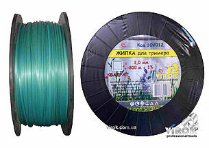 Жилка для тримера "КВАДРАТ" TM VIROK : Ø= 3.0 мм, l= 300 м (бобіна)