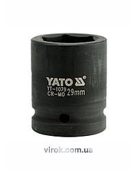 Головка торцева ударна 6-гранна YATO: квадрат 3/4", М= 29 мм, L = 53 мм [12/48]