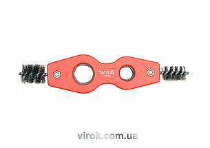 Щітка для внутрішньої очистки труб YATO : 2 в 1, Ø= 15; 22 мм [50/100]
