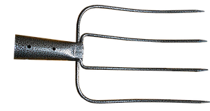 Вила 4 зубці без держака молоткове покриття для роботи в саду та городі