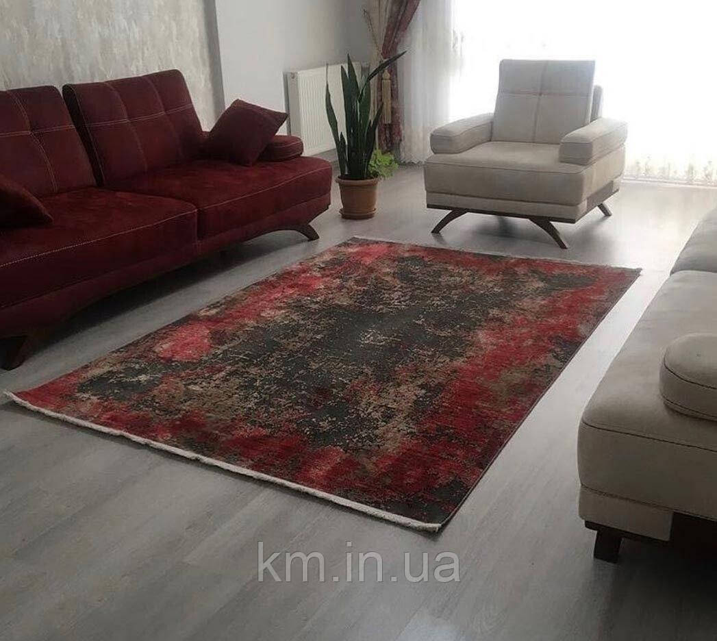 Килим в стилі лофт Orient RO07C червоного кольору