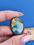 Лабрадор овал камінь без оправи. Кабошон натуральний лабрадор 29*23*8 мм. Індія., фото 5