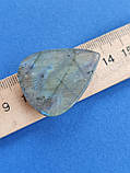 Лабрадор крапля камінь без оправи. Кабошон натуральний лабрадор 37,5*29*7 мм. Індія., фото 6