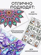 Набір двосторонніх маркерів на водній основі Color pencil AND 48 шт Набір маркерів-лінерів та маркерів-кистей, фото 3