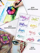 Набір двосторонніх маркерів на водній основі Color pencil AND 48 шт Набір маркерів-лінерів та маркерів-кистей, фото 4