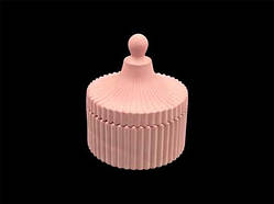 Гіпсове кашпо у формі скриньки рожевого кольору 75х95мм 115мл / Гіпсове кашпо у формі скриньки рожевого кольору 75х95мм 115мл