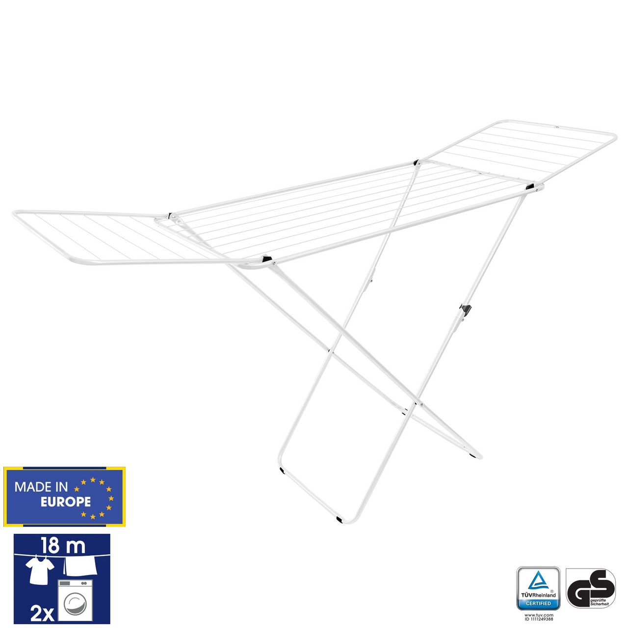 Сушарка для білизни підлогова Casa Si Kolibri 18m White (CS42191C06D), фото 1