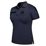 Тактичне поло WOMAN CoolPass Dark blue Velcro темно-синє WinTac, фото 4