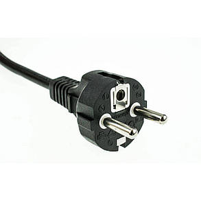 Кабель живлення 3 pin C5 IEC 60320 (мідь) оригінал (Вилка пряма), фото 2