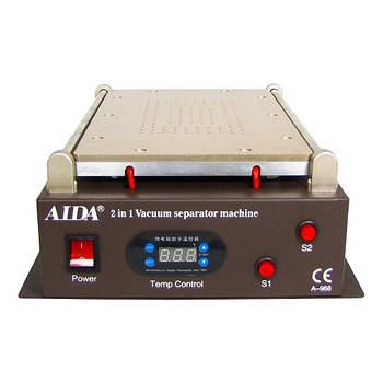 Сепаратор 14.0 (29,5х19 см) AIDA A-968 з вбудованим компресором для вакуумного способу фіксації скла