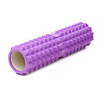 Масажний ролик Cornix EVA 45 x 14 см (валик, роллер) XR-0333 Violet, фото 4