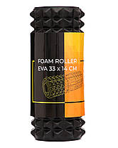 Масажний ролик Cornix EVA 33 x 14 см (валик, роллер) XR-0341 Black, фото 6