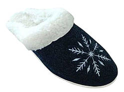 Капці домашні жіночі войлок р.36 сині Сніжинка ТМ LITMA