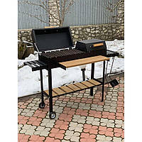 Мангал-гриль 5 мм посилений з решіткою, підставкою під казан та двома кришками