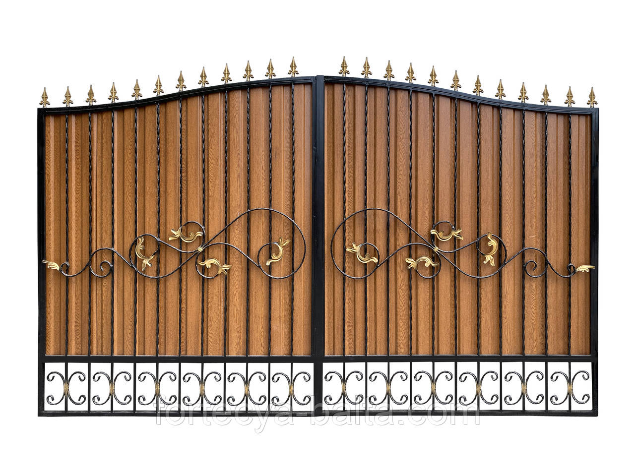 Ворота металеві "Фантазія" + хвіртка, фото 1