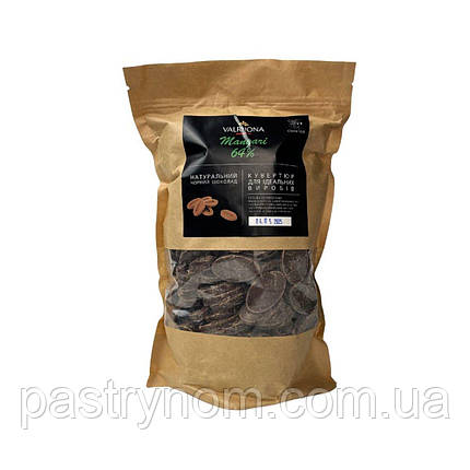 Шоколад чорний Manjari 64% Valrhona 1 кг, фото 1