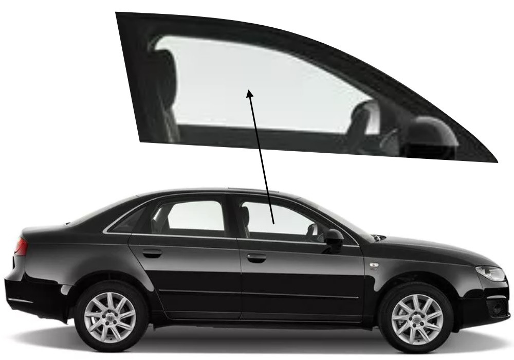 Бічне скло Seat Exeo 2009-2013 передніх дверей праве, фото 1