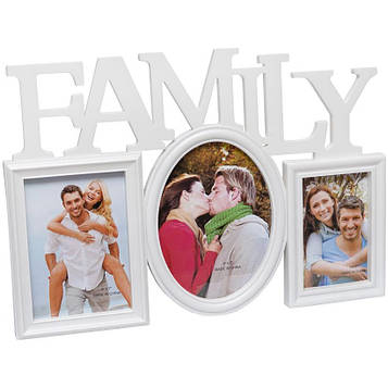 Рамка для фотографії на 3 фото біла 46*32*2см