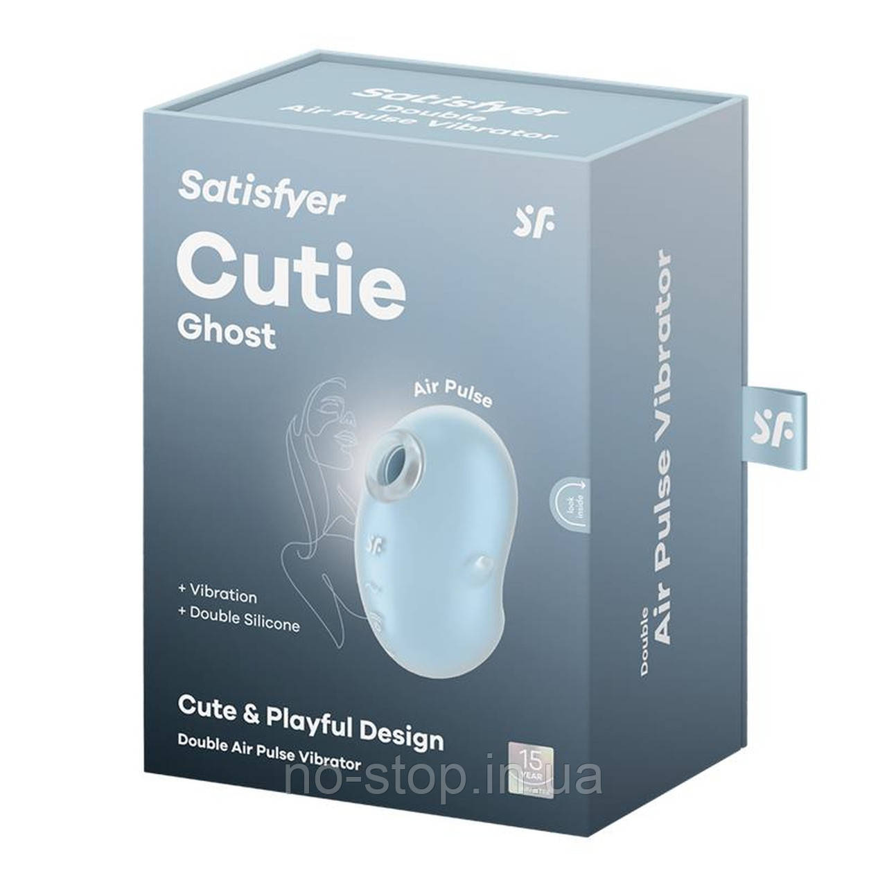 Вакуумний вібратор Satisfyer Cutie Ghost blue, фото 1