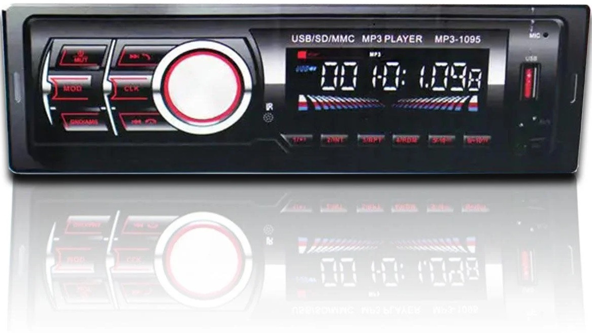 Автомагнітола 1095BT — Bluetooth MP3 Player, FM, USB, microSD, AUX — З'ЄМНА панель