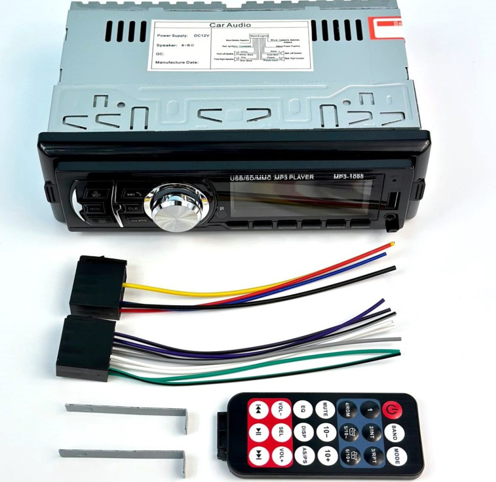Автомагнітола 1095BT — Bluetooth MP3 Player, FM, USB, microSD, AUX — З'ЄМНА панель, фото 1
