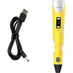 3d ручка з дисплеєм 3D ручка Smart 3D Pen 2 жовта / Якісна IU-128 3d ручка