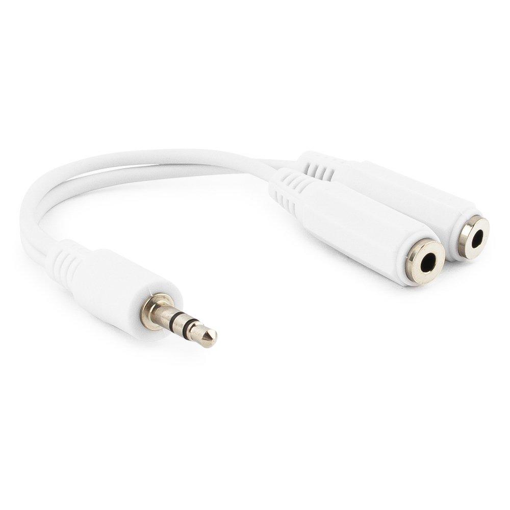 Перехідник адаптер Cablexpert CCA-415W Mini-Jack 3.5 тато — 2 * Mini-Jack 3.5 мама, фото 1