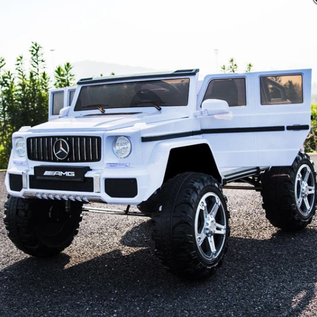 Дитячий електромобіль на акумуляторі джип Mercedes M 5818 з пультом для дітей 3-8 років Білий