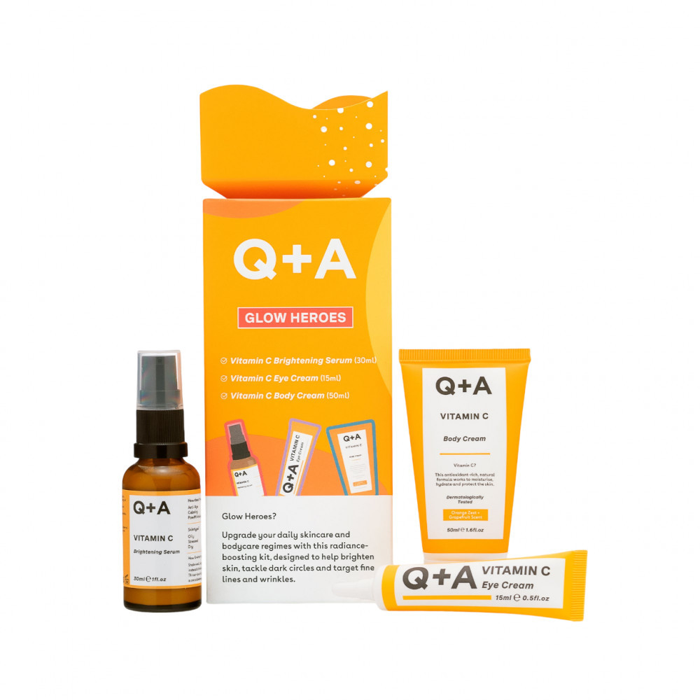 Подарунковий набір для сяяння шкіри Q+A Glow Heroes Gift Set
