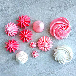 Цукрова прикраса для кондитерських воробів Безе-міні асорті Біло-рожеве