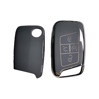 Чохол для ключа Volkswagen, глянець, сірий