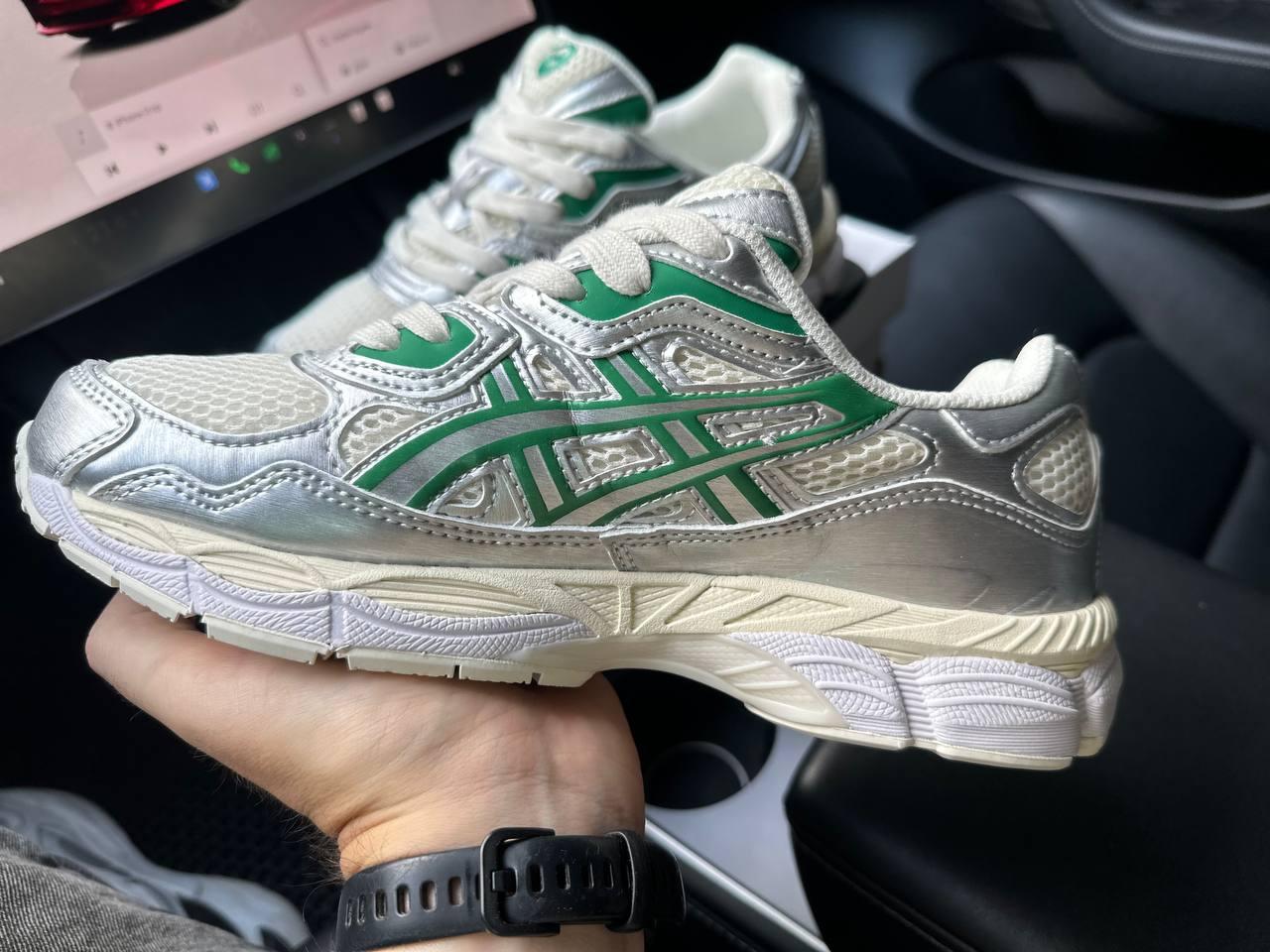 Чоловічі та жіночі кросівки Asics Gel-NYC Kale Cream Green (Зелені) Взуття Асікс Гель Нук сітка текстиль демісезон унісекс