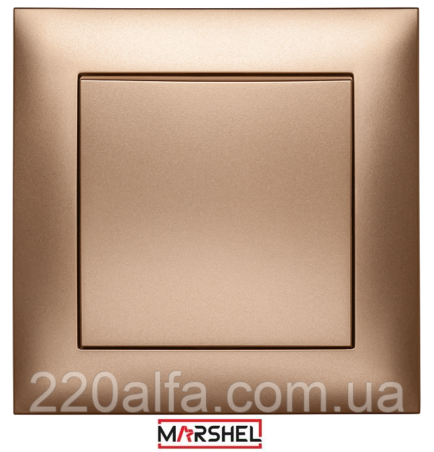 Вимикач одноклавішний серія "IDEAL GOLD" ТМ"MARSHEL"