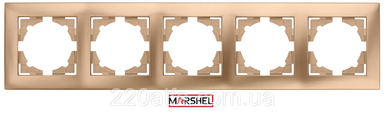 Рамка п'ятимісна серія "IDEAL GOLD" ТМ"MARSHEL"