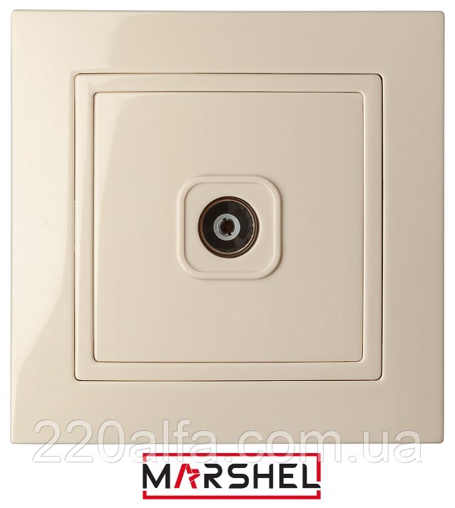 Розетка телевізійна серія "ELEGANT BEIGE" ТМ"MARSHEL"
