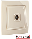 Розетка телевізійна серія "ELEGANT BEIGE" ТМ"MARSHEL", фото 3