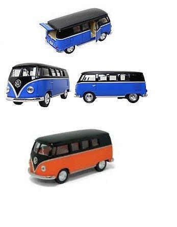 KMKT5376W Іграшка Модель автобус 5" Kinsmart Volkswagen Classical Black Top 1962 металева, інерційна,