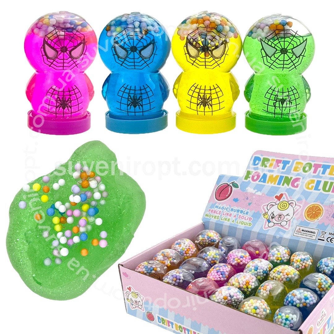 Жуйка лизун Павучок для рук кольорові 24 шт., фото 1