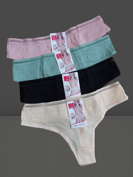 Труси стрінги жіночі бавовна стрейч №2787 р.42-44 46 48.От 6шт по 28грн., фото 1