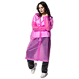 Дощовик для жінок чоловіків риболовлі, багаторазовий дощовик підлітковий суцільний стильний Hechpro 1030 рожевий, фото 6