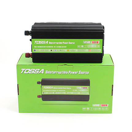 Перетворювач напруги (інвертор) 12-220V 1500W Tossa TAU1500L з функцією UPS, фото 1