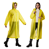 Якісний плотний дощовик для мотоцикліста дорослих, дощовик водостійкий Hechpro 1030 жовтий, фото 9