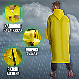 Якісний плотний дощовик для мотоцикліста дорослих, дощовик водостійкий Hechpro 1030 жовтий, фото 5
