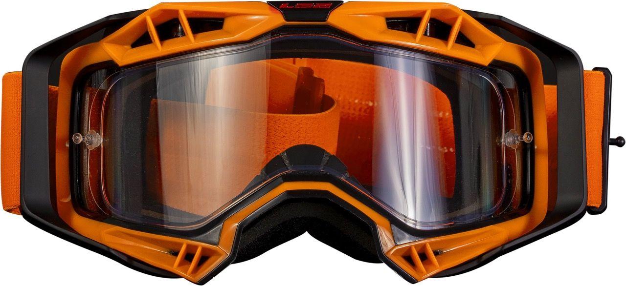 Маска кросова LS2 Aura Enduro Series Goggle Black Hi-Vis Orange with Clear Visor