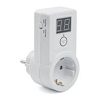 Електронна розетка з таймером зворотного відліку з двозначним дисплеєм Feron TM61 Біла