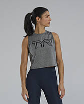 Жіноча майка TYR Women's ClimaDry Crop Tech Tank – Solid, Grey, S, GREY, фото 4